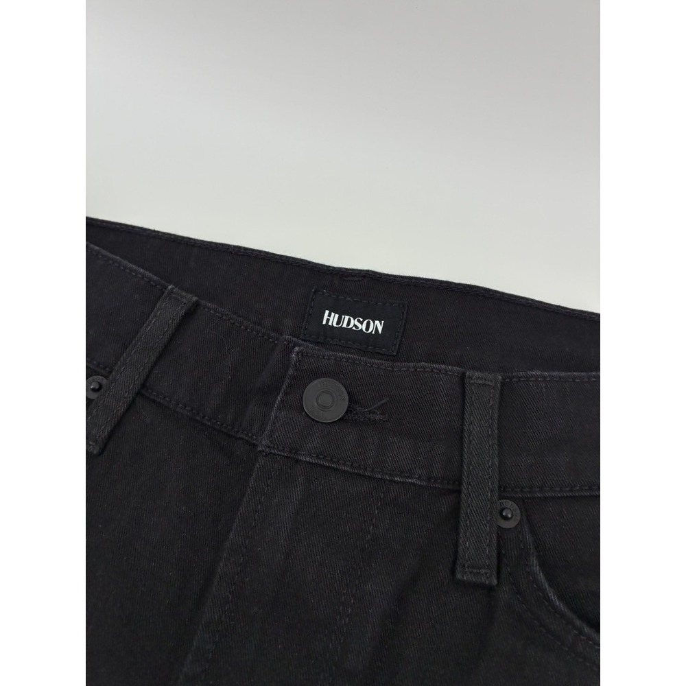Hudson Ace Dal Black Skinny Jeans Raw Hem Size 30 ZGSDAL6829